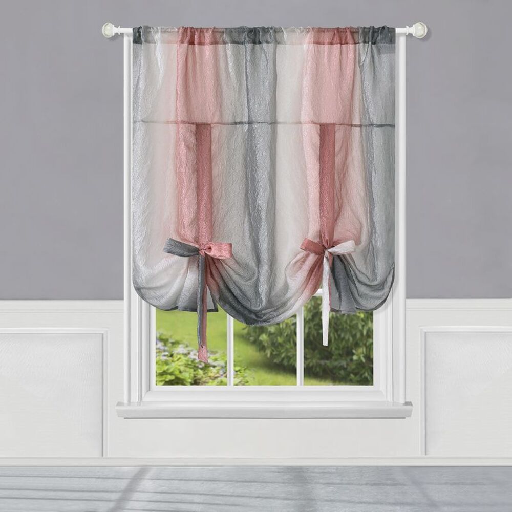 Designer Home Ombre Window Curtains, Modern Semi-Sheer Window Curtain Drape